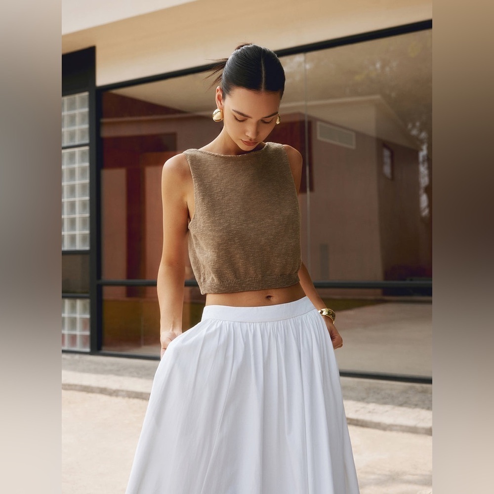 Commense Cotton Blends Crop Tank Top - Picture 5 of 5